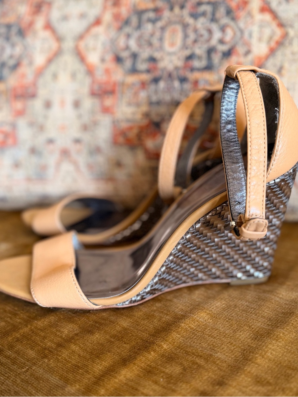 COACH Sharrin Wedge Heeled Sandal - SZ 8.5B